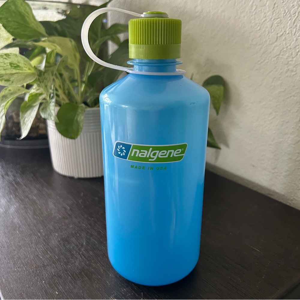 Nalgene Blue and Green Water Bottle